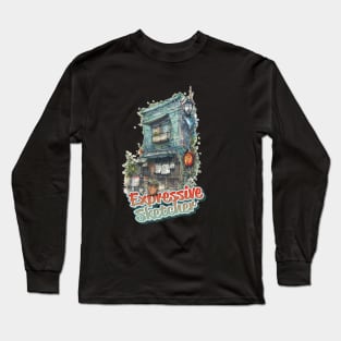 Copperplate Japanese House Expressive Sketcher Long Sleeve T-Shirt